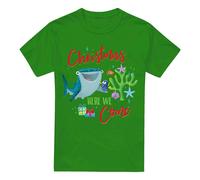 Disney Finding Nemo Christmas Here We Come With Dory & Destiny T-Shirt Green | Size: Large Disney Green L