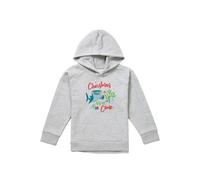 Disney Finding Nemo Christmas Here We Come With Dory & Destiny Youth Kids Pull-Over Hoodie, Athletic Heather in Grey | Size: 5-6 Years Disney Grey 5-6 Years