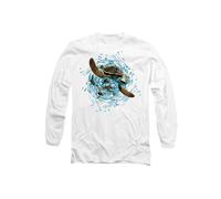 Disney Finding Nemo Crush Ride the Wave Long Sleeve T-Shirt, White | Size: XL Disney White XL