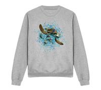 Disney Finding Nemo Crush Ride the Wave Sweatshirt Light Grey | Size: 2XL Disney Light Grey 2XL