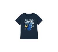 Disney Finding Nemo Dory Just Keep Swimming Kids T-Shirt Navy | Size: 7-8 Years Disney Navy 7-8 Years