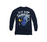 Disney Finding Nemo Dory Just Keep Swimming Long Sleeve T-Shirt, Navy | Size: Small Disney Navy S