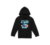 Disney Finding Nemo Dory There'S Always A Way Youth Kids Pull-Over Hoodie, Black | Size: 5-6 Years Disney Black 5-6 Years