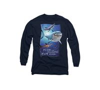 Disney Finding Nemo Fish are Friends Long Sleeve T-Shirt, Navy | Size: XL Disney Navy XL