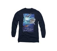 Disney Finding Nemo Fish are Friends Long Sleeve T-Shirt, Navy | Size: Small Disney Navy S