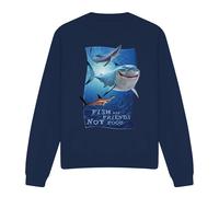 Disney Finding Nemo Fish are Friends Sweatshirt Navy | Size: Large Disney Navy L