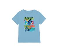 Finding Nemo Boys Fun, Sea, Surf Unisex Kids T-Shirt, Light Blue, 7-8 Years UK
