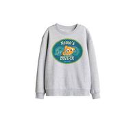 Disney Finding Nemo Nemo'S Dive In Kids Sweatshirt, Athletic Heather in Light Grey | Size: 9-11 Years Disney Light Grey 9-11 Years