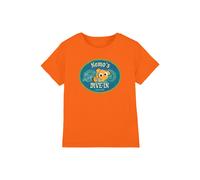 Finding Nemo Nemo's Dive in Unisex Kids T Shirt, Orange, 3-4 Years