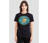Disney Women's Finding Nemo Nemo's Dive In T-Shirt, Black | Size: Large Disney Black L