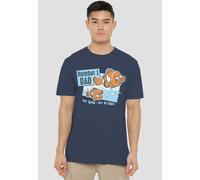 Disney Finding Nemo Pixar Finding Nemo Number 1 Dad Marlin T-Shirt, Heather Navy | Size: 3XL Disney Navy 3XL