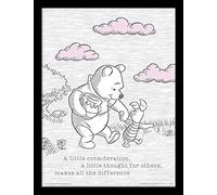 Disney, FP12331P-PL, Winnie The Pooh - A Little Consideration Framed 30 x 40cm Print, Multi-Color, 30 X 40cm
