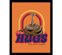 Disney Free Hugs Framed Poster Disney Multicolor