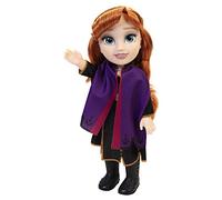 Disney Frozen 2 Anna Adventure Doll by JAKKS Pacific, 14" / 35cm Tall with Violet Travel Cape, Detailed Boots & Gorgeous Hairstyle - Perfect for Girls Ages 3+