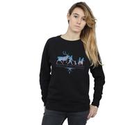 Disney Women's Frozen 2 Believe In The Journey Silhouette Sweatshirt in Black | Size: Small Disney Black S