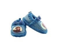 Disney Frozen 2 Elsa Anna Toddler Girls Plush A-Line Slippers (Ice Blue, 5-6 M US Toddler)