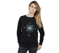 Disney Women's Frozen 2 Elsa Signature Snowflake Sweatshirt in Black | Size: Small Disney Black S
