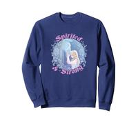 Disney Frozen 2 Elsa Spirited & Strong Sweatshirt, Adult Unisex, Navy Blue, X-Large
