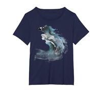 Disney Frozen 2 Elsa Watercolor Spirit T-Shirt, Women's Plus, Navy Blue, 2X