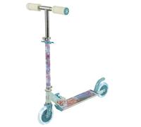 Disney Frozen 2 Folding Inline Kids Scooter for Girls and Boys | Light Up Wheels & Adjustable Handlebar | Officially Licensed