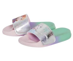 Disney Frozen 2 Girls Sliders Elsa Anna Gradient Rainbow Kids Summer Sandals Lightweight Waterproof Beach Pool Shoes