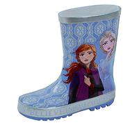 Disney Frozen 2 Girls Wellington Boots 3D Silver Rubber Wellingtons Elsa Anna Rain Snow Kids Wellies