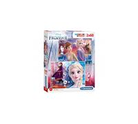 Clementoni 21609, Frozen 2 Supercolor Puzzle for Children - 2 x 60 Pieces, Ages 5 Years Plus, Multi-coloured