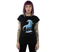 Disney Frozen 2 Nokk The Water Spirit Cotton T-Shirt In Black Black XXL