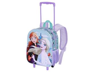 Disney Frozen 2 Spring-Small 3D Backpack with Wheels, Blue, 26 x 34 cm, Capacity 7 L