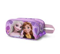 Disney Frozen 2 Violet-3D Double Pencil Case, Lilac, 22 x 10 cm