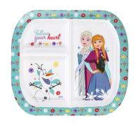 Disney Frozen 3 Section Reusable Childrens Divided Plate - BPA Free