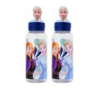 Disney Frozen 3D Figure Kids Water Bottle, 560ml - BPA Free - Pack of 2