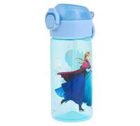 Disney Frozen 420ml Polypropylene Water Bottle with Pop Up Lid and Straw by Polar Gear, Featuring Anna, Elsa, and Olaf for Children Ages 48+ Months