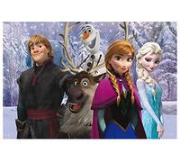 Disney Frozen 49301 Puzzle, Multicolour, One Size | 2 in 1 Children's Puzzle - Scenes from Arendelle with Black and White Back to Colour - 4 Felt Tips - Size 50 x 35 cm