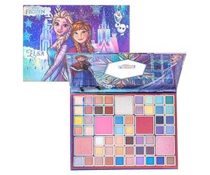 Disney Frozen 55-Well Color Face Palette, Eyeshadow Highlighter Blush, Shimmery and Opaque Colors, Pigmented Blendable, Ages 13+, Perfect for Parties, Makeovers, Sleepovers by Townley Girl