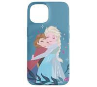 Disney Frozen Anna and Elsa Sister Hug Slate Blue Case for iPhone 15