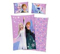 Disney Frozen Anna Elsa Bed Linen, 40 x 60 cm + 100 x 135 cm, 100% Cotton with Zip