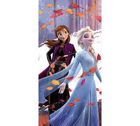Disney Frozen Bath Towel 100% Cotton Elsa & Anna, Large 140 x 70 cm, Soft Absorbent Kids Towel, Princess Swimming Pool Holiday Beach Towel for Girls