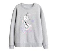 Disney Frozen Be Unique Rainbow With Olaf Kids Sweatshirt, Athletic Heather, 12-13
