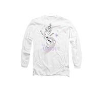 Disney Frozen Be Unique Rainbow With Olaf Long Sleeve T-Shirt, White | Size: Medium Disney White M