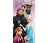 Disney Frozen Beach Towel | Soft & Absorbent 100% Cotton Kids’ Towel | Large 70x140cm | Featuring Elsa, Anna, Olaf, Sven & Kristoff | Bath, Pool & Beach Towel | Fast-Drying & Lightweight