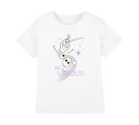 Disney Frozen Boy's Frozen Be Unique Rainbow with Olaf Unisex Kids T Shirt