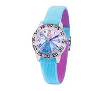 Disney Frozen Children's Analogue Quartz Watch with Nylon Strap, Blue, Blue, Strap, blue, strip