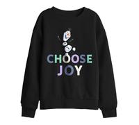 Disney Frozen Choose Joy With Olaf Kids Sweatshirt, Black, 7-8