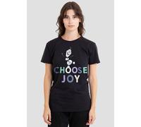 Disney Frozen Choose Joy With Olaf T-Shirt, Black Black L