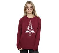 Frozen Christmas Tree Sweatshirt Disney Burgundy S