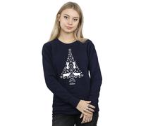Disney Women's Frozen Christmas Tree Sweatshirt in Navy | Size: Medium Disney Navy M