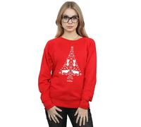 Disney Frozen Christmas Tree Sweatshirt In Red Red M