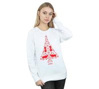 Disney Frozen Christmas Tree Sweatshirt In White White L