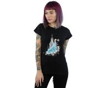 Disney Frozen Elsa And Olaf Winter Magic Cotton T-Shirt In Black Black